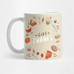 Give Thanks Thanksgiving Thankful Mug